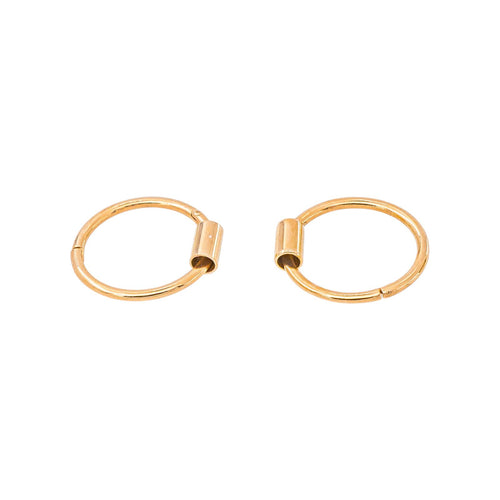 Boucles d'oreilles Boucles d’oreilles créoles en or rose 750 millièmes 58 Facettes 2987163CN
