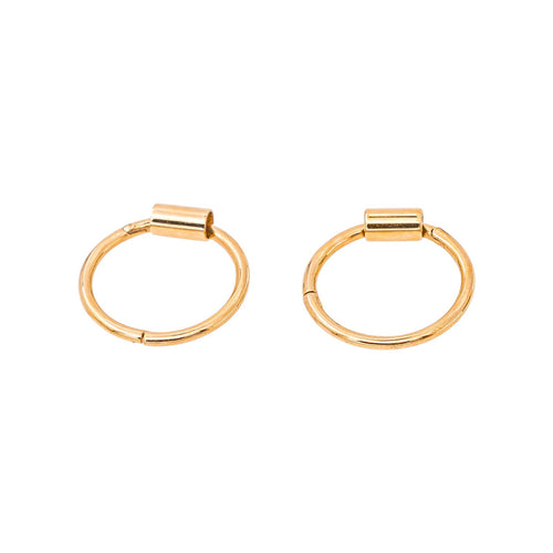 Boucles d'oreilles Boucles d’oreilles créoles en or rose 750 millièmes 58 Facettes 2987163CN