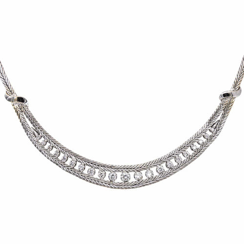 Collier Collier en or blanc 750 millièmes avec diamants 58 Facettes 4980170RV
