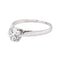 Bague 51 Bague solitaire en or blanc 18 carats avec diamant taille brillant 58 Facettes 5163476RV