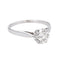 Bague 51 Bague solitaire en or blanc 18 carats avec diamant taille brillant 58 Facettes 5163476RV