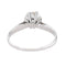 Bague 51 Bague solitaire en or blanc 18 carats avec diamant taille brillant 58 Facettes 5163476RV