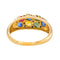 Bague 59 Bague cocktail en or jaune 750, saphirs et rubis 58 Facettes 5237251CN