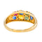 Bague 59 Bague cocktail en or jaune 750, saphirs et rubis 58 Facettes 5237251CN