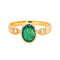 Bague 57 Bague en or jaune 750 (18 carats), émeraude et diamants 58 Facettes 5709151CN