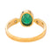 Bague 57 Bague en or jaune 750 (18 carats), émeraude et diamants 58 Facettes 5709151CN