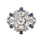 Bague 54 Bague en or blanc 18 carats avec diamant et saphirs 58 Facettes 5821195CN