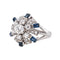Bague 54 Bague en or blanc 18 carats avec diamant et saphirs 58 Facettes 5821195CN