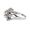 Bague 54 Bague en or blanc 18 carats avec diamant et saphirs 58 Facettes 5821195CN