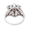 Bague 54 Bague en or blanc 18 carats avec diamant et saphirs 58 Facettes 5821195CN