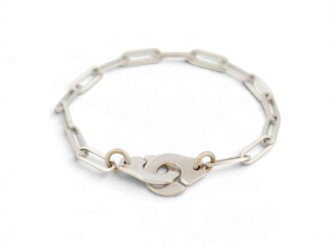 Bracelet Dinh Van - Bracelet Menottes R12 en or blanc 18k, 16 cm, 8,12 g 58 Facettes 277306