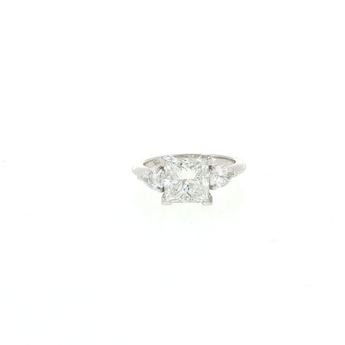 Bague 54 Bague solitaire en or blanc 18k avec diamants, 3,00 ct F/VVS2 58 Facettes 2.18680