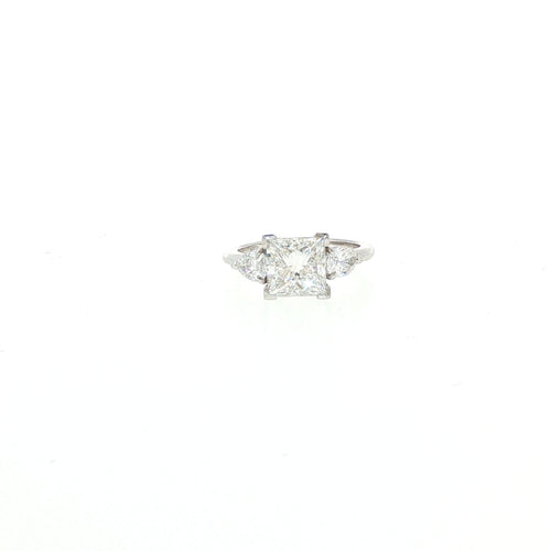 Bague 54 Bague solitaire en or blanc 18k avec diamants, 3,00 ct F/VVS2 58 Facettes 2.18680