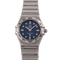 Montre Omega Constellation - Montre femme à quartz, acier, cadran bleu, réf. 1563.86.00 58 Facettes TOT-12001