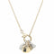 Collier Pomellato - Collier vintage en or jaune 18k, quatre cœurs et diamants pavés 58 Facettes