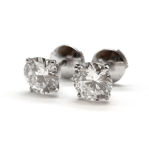 Boucles d'oreilles Cartier - Boucles d’oreilles puces « Monture » en or blanc 18k et diamants 58 Facettes BOP/260091