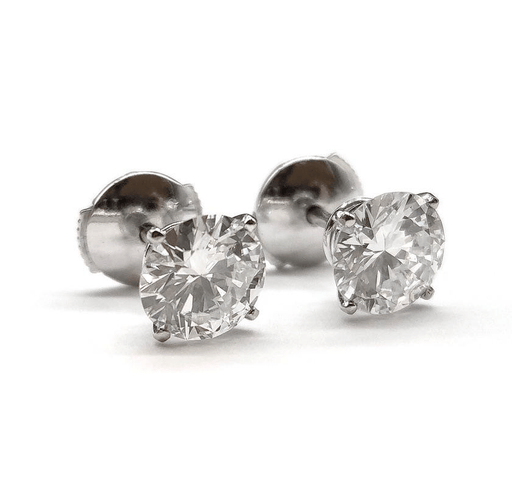 Boucles d'oreilles Cartier - Boucles d’oreilles puces « Monture » en or blanc 18k et diamants 58 Facettes BOP/260091