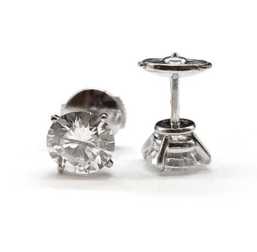 Boucles d'oreilles Cartier - Boucles d’oreilles puces « Monture » en or blanc 18k et diamants 58 Facettes BOP/260091
