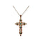 Pendentif Pendentif croix en or jaune 750 et turquoises 58 Facettes 330104386
