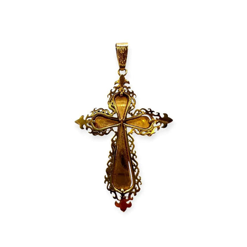 Pendentif Pendentif croix en or jaune 750 58 Facettes 330104388