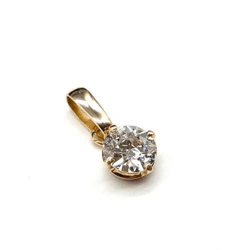 Pendentif Pendentif en or jaune 18k avec diamant naturel taille ancienne de 1,10 ct 58 Facettes BOV/260062