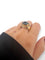 Bague 52 Bague vintage Œil tibétain en or 18 kt avec agate noire 58 Facettes 610/26 A SHD