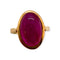 Bague 55 Bague en or jaune 750/1000 avec cabochon rose 58 Facettes 330102403