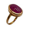 Bague 55 Bague en or jaune 750/1000 avec cabochon rose 58 Facettes 330102403