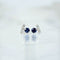 Boucles d'oreilles T for Tulip - Boucle d’oreille unique en or blanc 18k, saphirs et diamants 58 Facettes GER1015WG_20261016