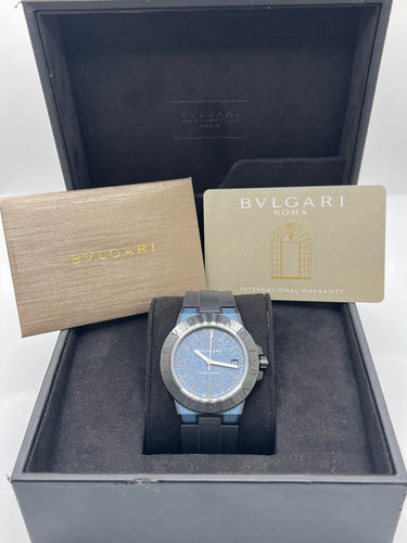 Montre Bulgari Diagono Magnesium - Montre automatique 41 mm à cadran bleu 58 Facettes 2391