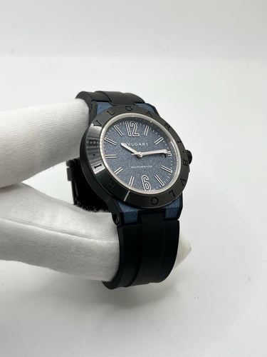 Montre Bulgari Diagono Magnesium - Montre automatique 41 mm à cadran bleu 58 Facettes 2391