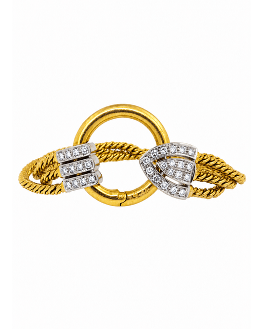 Bracelet Pomellato - Bracelet vintage en or jaune 18k avec diamants taille brillant 58 Facettes POM02