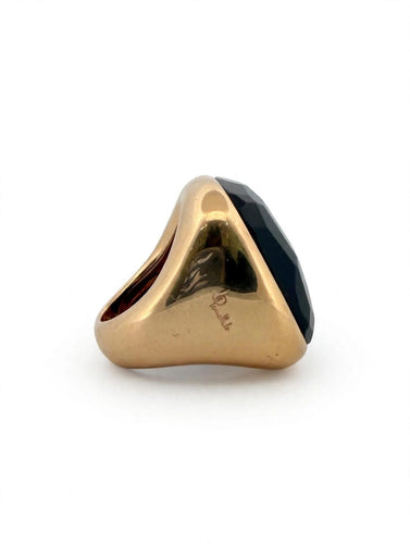 Bague 54 Pomellato - Bague Victoria en or jaune 18 ct avec jais noir 58 Facettes 606/26 B SHD