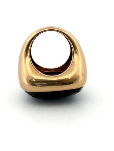 Bague 54 Pomellato - Bague Victoria en or jaune 18 ct avec jais noir 58 Facettes 606/26 B SHD