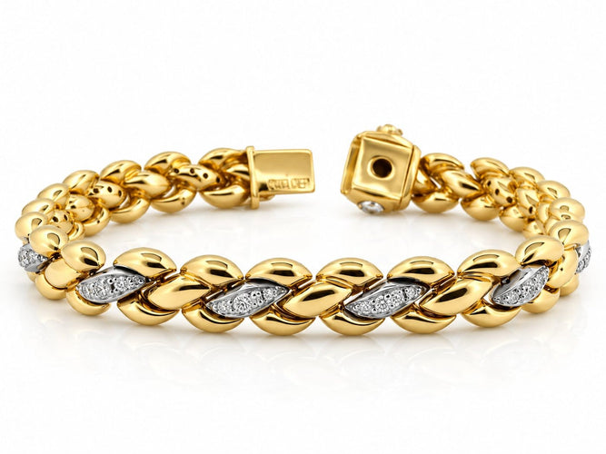 Bracelet Chimento - Bracelet en or jaune et blanc 18 carats avec diamants 58 Facettes 91075