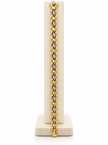 Bracelet Chimento - Bracelet en or jaune et blanc 18 carats avec diamants 58 Facettes 91075