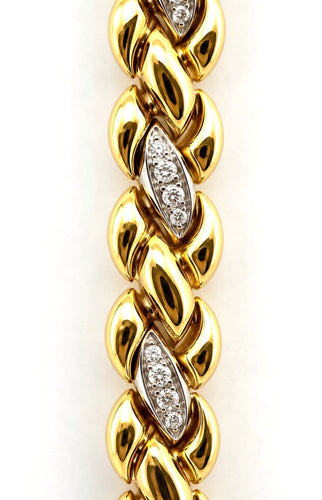 Bracelet Chimento - Bracelet en or jaune et blanc 18 carats avec diamants 58 Facettes 91075