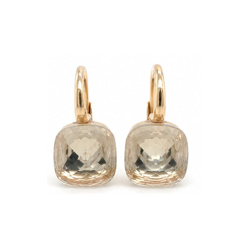 Boucles d'oreilles Pomellato - Boucles d’oreilles Nudo Classic en or jaune 18k, topazes blanches 58 Facettes