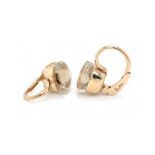 Boucles d'oreilles Pomellato - Boucles d’oreilles Nudo Classic en or jaune 18k, topazes blanches 58 Facettes