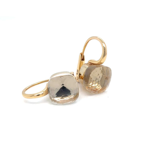 Boucles d'oreilles Pomellato - Boucles d’oreilles Nudo Classic en or jaune 18k, topazes blanches 58 Facettes