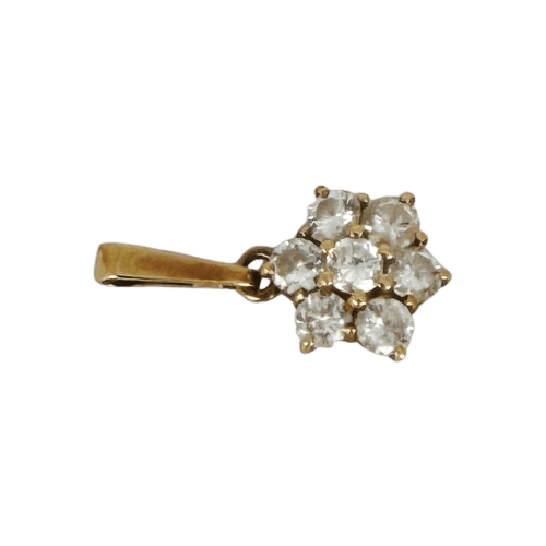 Pendentif Pendentif fleur en or jaune 18k et diamants 58 Facettes 2610005