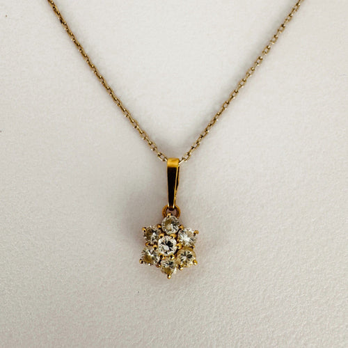 Pendentif Pendentif fleur en or jaune 18k et diamants 58 Facettes 2610005