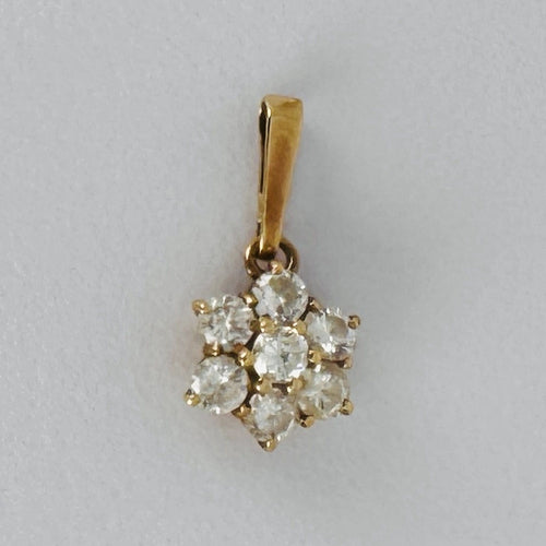 Pendentif Pendentif fleur en or jaune 18k et diamants 58 Facettes 2610005