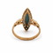 Bague 56 Bague marquise Belle Époque en or rose et blanc 750‰, turquoise et diamants 58 Facettes 260050SP