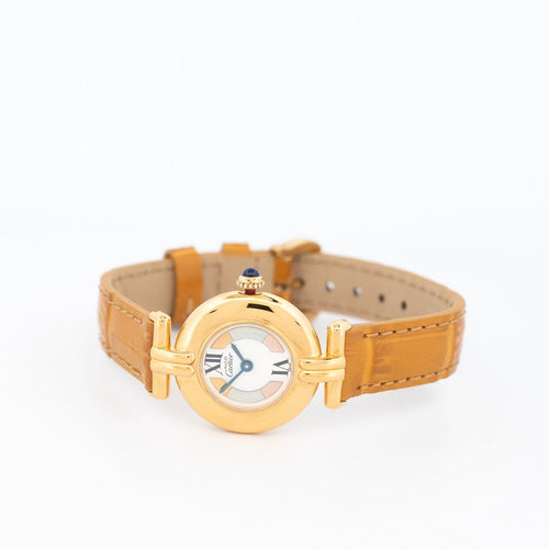 Montre Cartier Must Colisée - Montre à quartz, cadran ivoire Trinity 58 Facettes 600