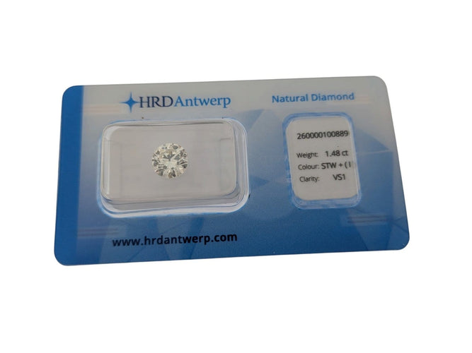 Pierre - Diamant naturel certifié HRD, 1,48 ct 58 Facettes D1511