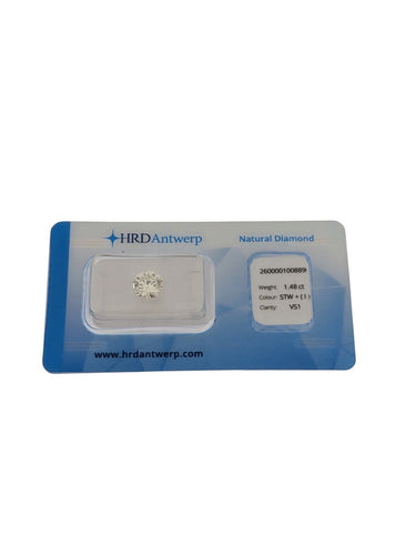 Pierre - Diamant naturel certifié HRD, 1,48 ct 58 Facettes D1511