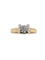 Bague 60 Bague de fiançailles italienne - Or jaune et blanc 18 carats, rapport HRD 58 Facettes A2113