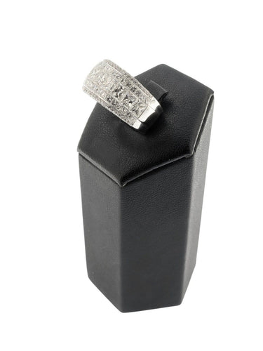 Bague 59 Bague italienne certifiée HRD en or blanc 18 carats, 141 diamants naturels, 4,75 ct 58 Facettes A2114