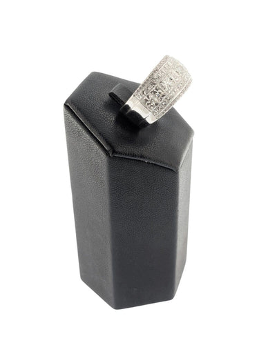 Bague 59 Bague italienne certifiée HRD en or blanc 18 carats, 141 diamants naturels, 4,75 ct 58 Facettes A2114